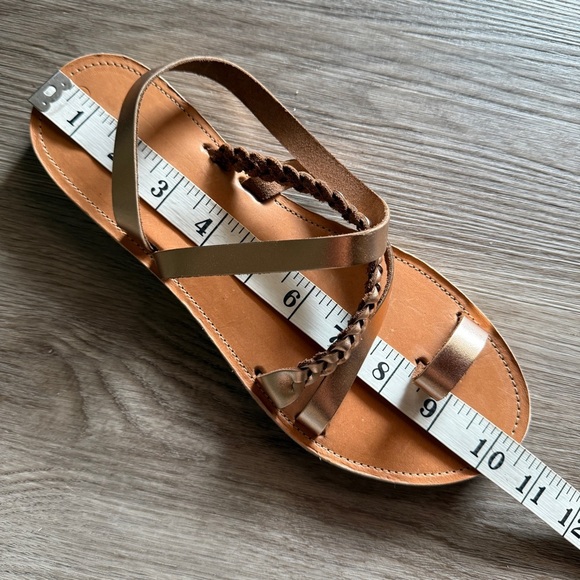 Savopoulos Greek Rose Gold Strappy Leather Sandals - Picture 10 of 10